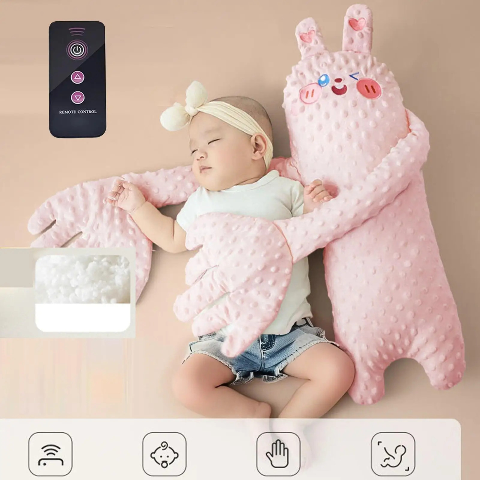 Baby sleep patter Baby Butt Patter Sleep Pat Pillow Remote Control cute Animal Shaped baby sleep patting pillow Nursery Decor 250915