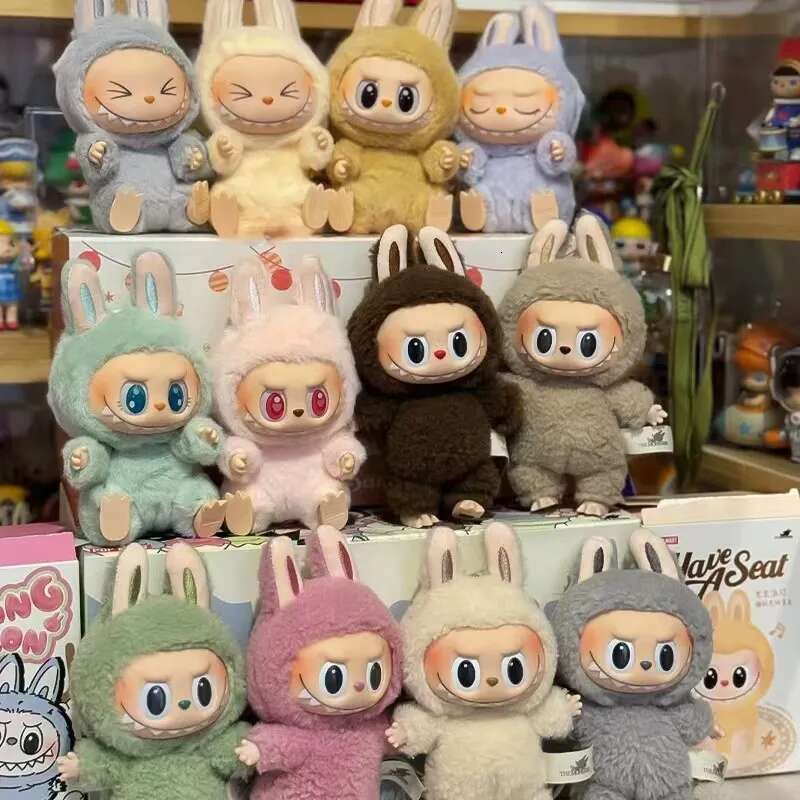 Bubble Labubu Rubber Face Decoration aron First Generation Plush Toy Doll