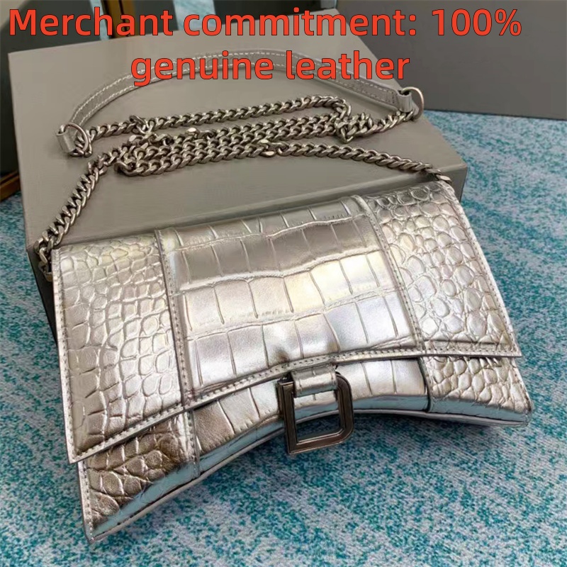 Hourglass chain Wallets Luxury Designer bags Womens mens genuine leather crossbody Shoulder bag Top quality crocodile Clutch Bags fashion bag gold silver Purses