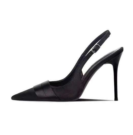 Pointed Toe Sandals Designer Shoe for Women 2025 Summer New High Heels Thin Heel French Style Elegant Single Shoes Nude Color