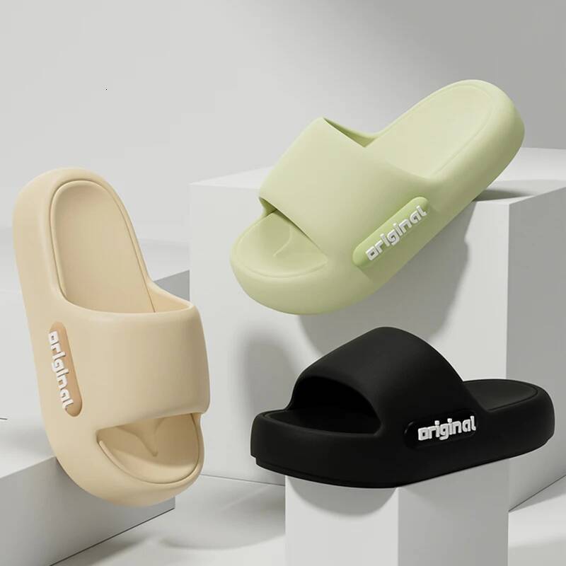 Thick Bottom Cloud Slippers Women Fashion Letter Print Platform Sandals Woman 2025 Comfortable Soft Sole Beach Pillow Slides ddmymonkey