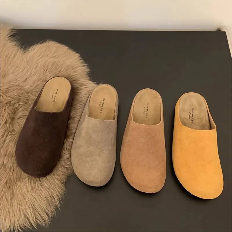 Crestar Fashion Slippers For Women 2025 New Outdoor Cozy Soft Flat Mules Lady Retro Spring House Slides Antiskid Beach Shoe ddmypanda