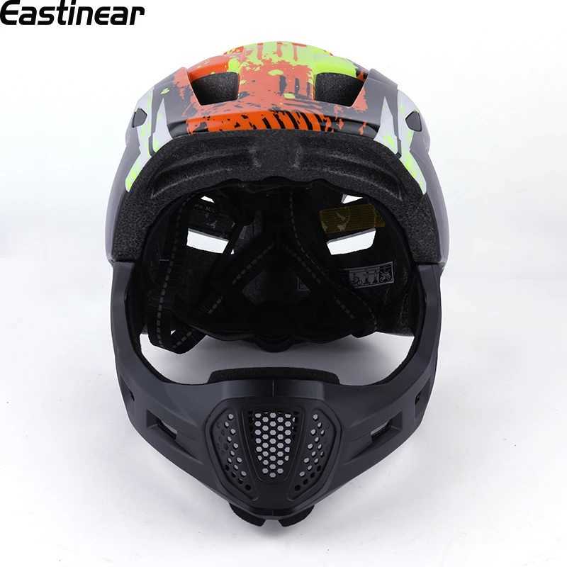 Eastinears New Childrens Bicycle Helmet Full Face Detachable Childrens Outdoor Sports Skateboard Roller Skating Riding Helmet J250916