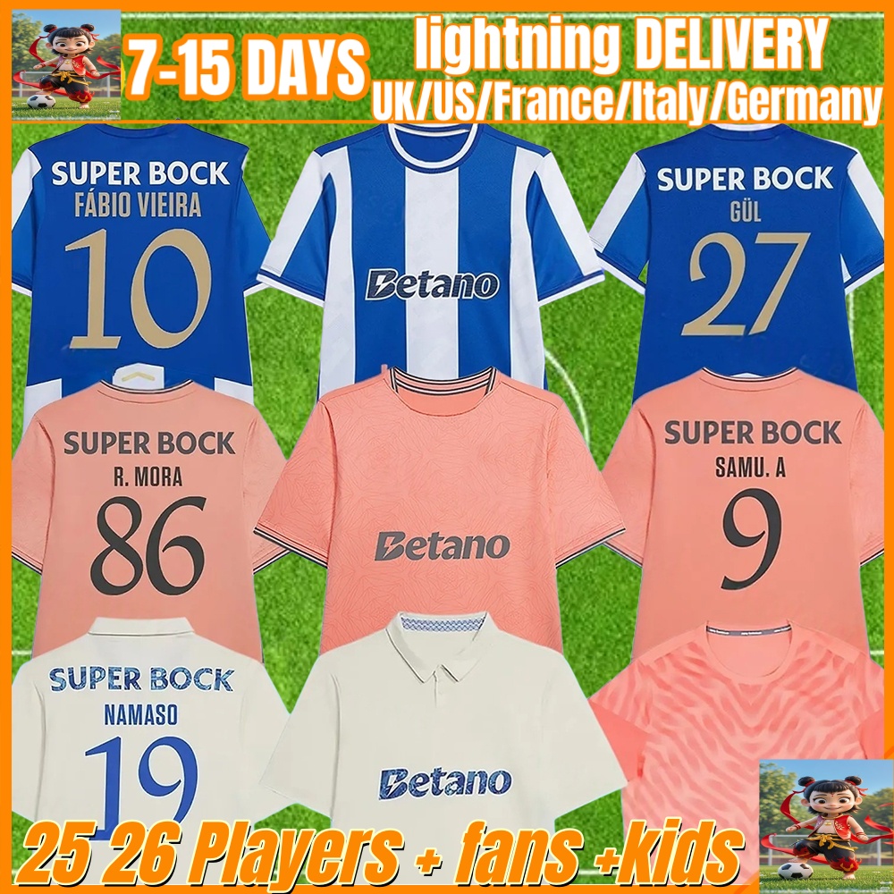 Short sleeve maillot porto jersey 25 26 men kids kit Pepe, Sergio Oliveira, Mehdi, Luis Diaz, Matheus, EVANILSON Dragon VITINHA 2025 2026 football shirt