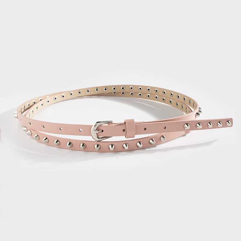 2023 New Womens Belt Hollow Rivet PU Leather Belt Womens Slim Fit Belt Classic Womens Belt parel AccoriesXJ250916