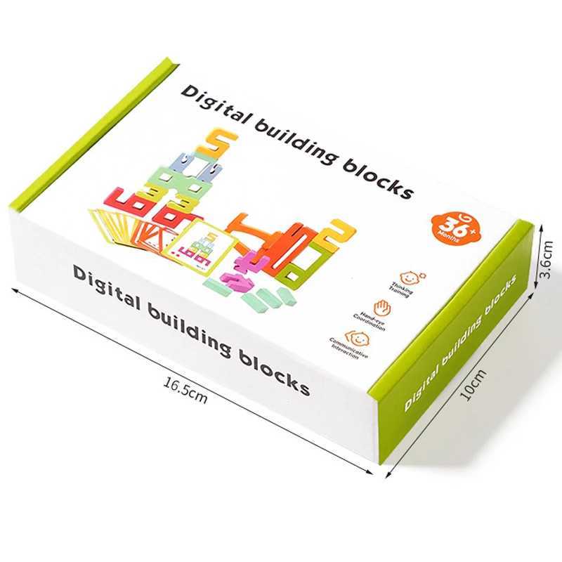 20PCS Wooden Number Stacking BlocksMontessori STEM Educational ToysToddler Learning Gift for Boys Girls Ages 38 Years C250916