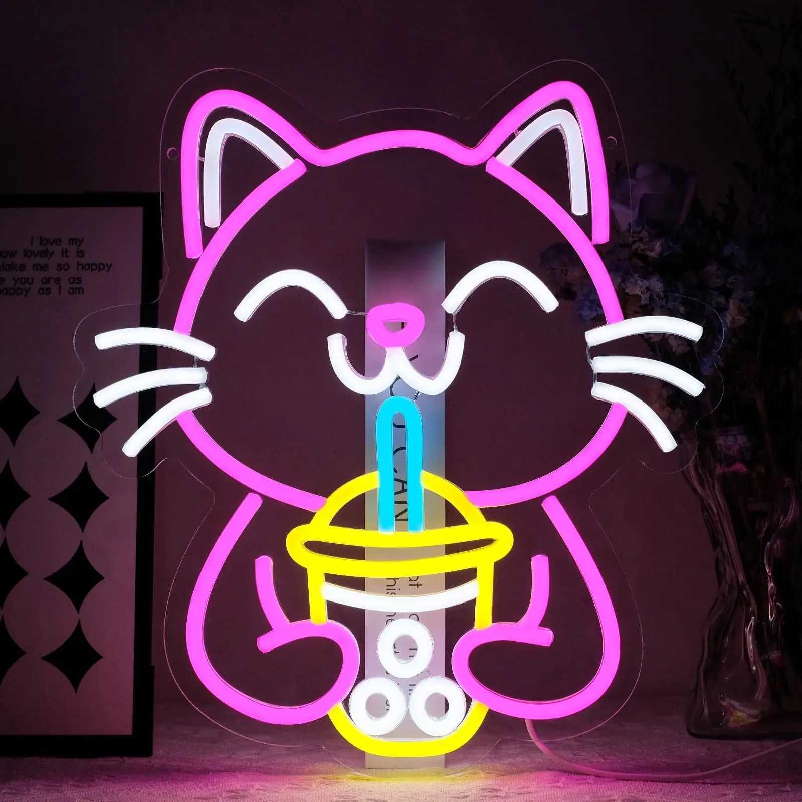 Bubble Tea Neon Sign Bright LED Boba Shop Decor Cafe Wall Light for Milk Tea Store Home Bar Trendy Gift for Boba Lovers Y250916