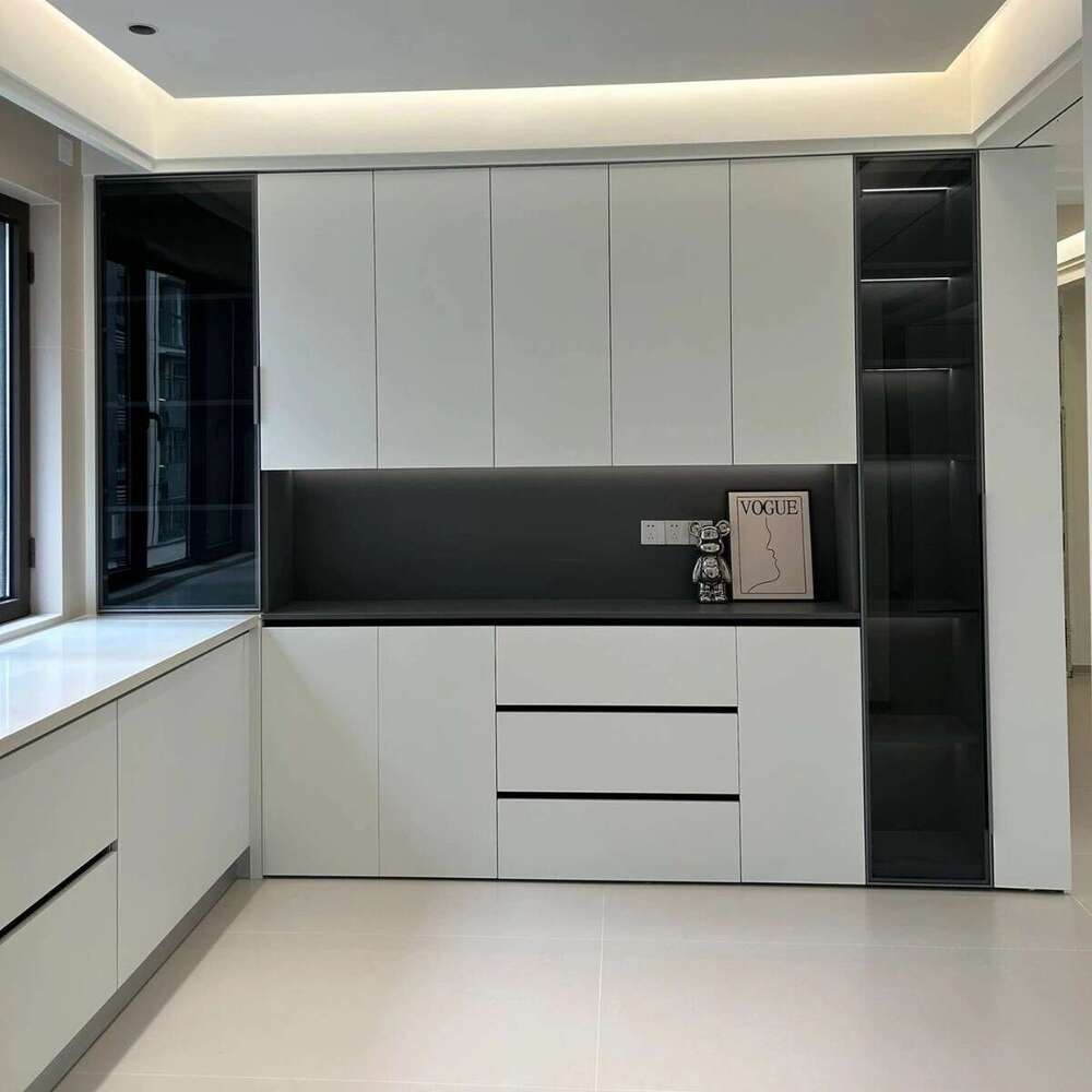 Full House Wall-Mounted TV Background Storage Entryway Shoe Cabinet Combination