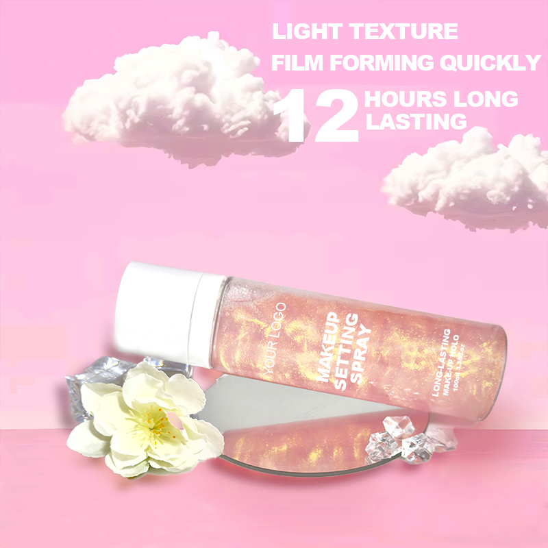 Foundation Primer Professional No Logo Sweatproof Vegan Makeup Cosmetic Finishing Spray Mist Long Lasting Shimmer Setting Spray DH-SM102