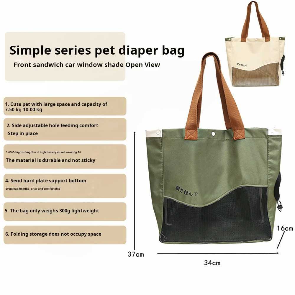 Breathable Pet Carrier Bag Handheld Shoulder Tote Small Medium Dogs Cats Oxford Canvas Portable Outdoor Travel Pack Pet Supplies L250916