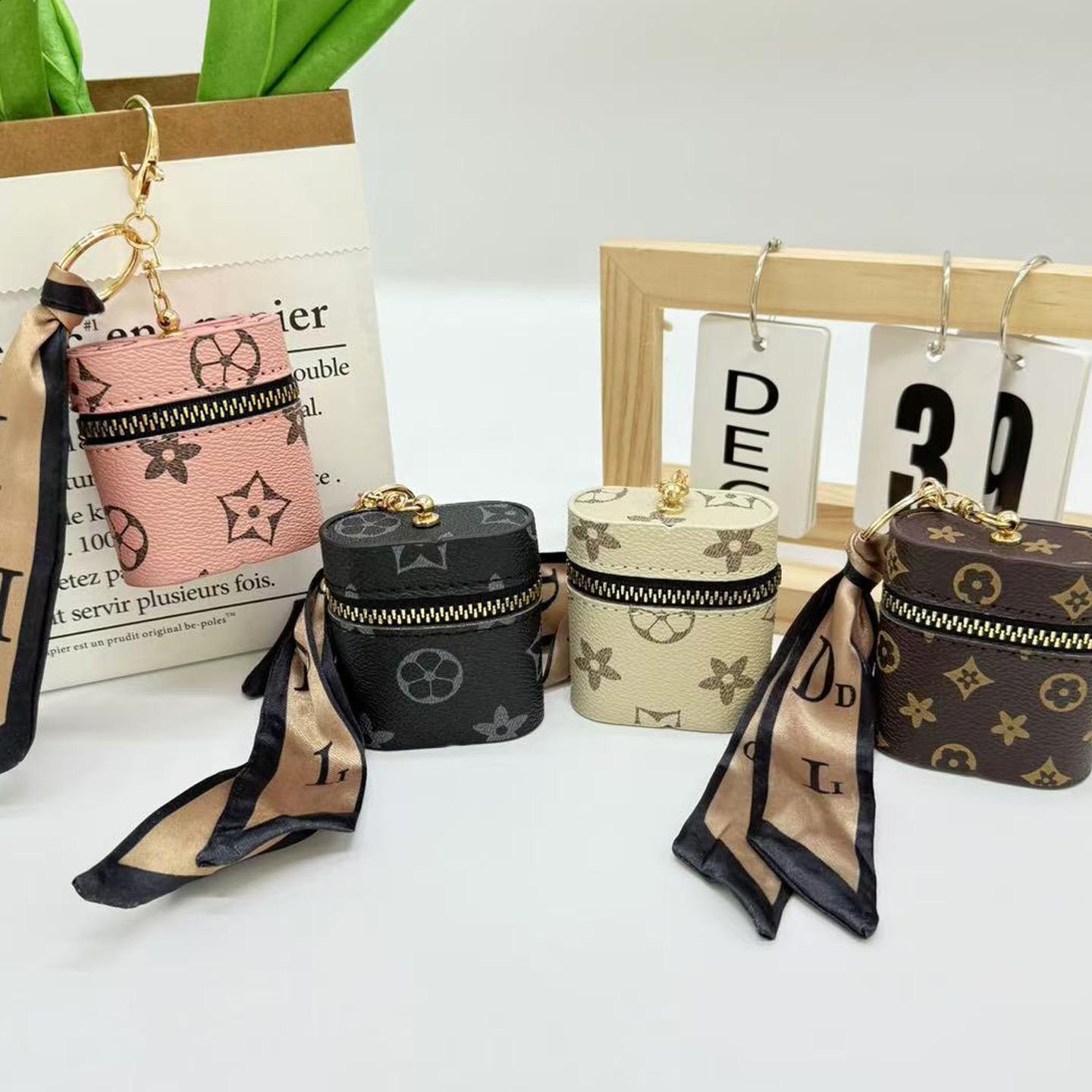 Coin Purse Keychain Lipstick Bag Storage Pouch Wireless Earphone Protective Case Gift Embossed Gold Stamping 250916