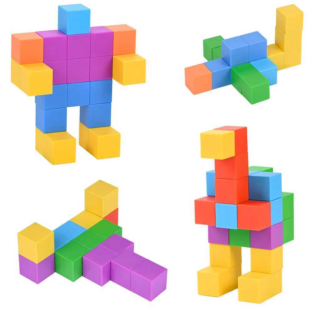 25cm Magnet Building Blocks Educational Toys Plastic Puzzle DIY 3D Magnetic Cubes Christmas Gifts for Toddler Kids C250916