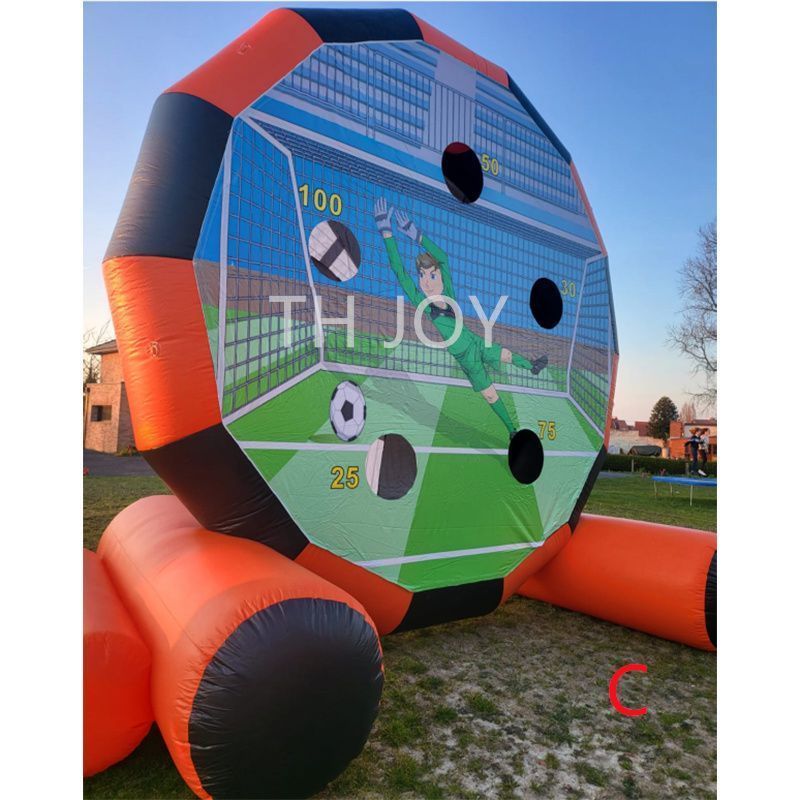 5m height (16.5ft) with 8balls Outdoor activities commercial pu two sides inflatable dart baord games soccer foot dart carnival game for adults and ki