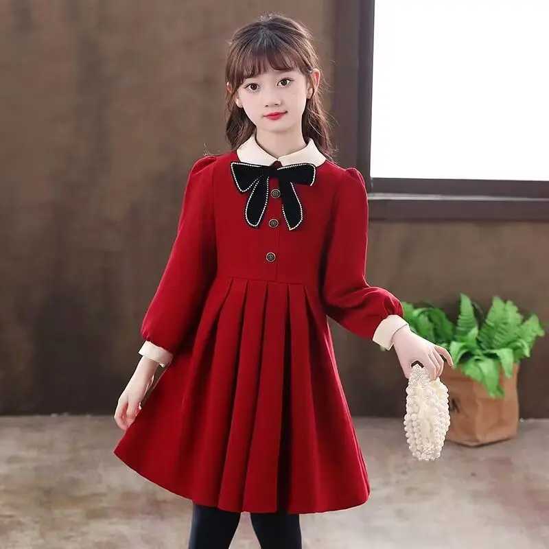 Girls SpringAutumn New Arrival Big Kids School Uniform Style Dress 412 Years Old C250916