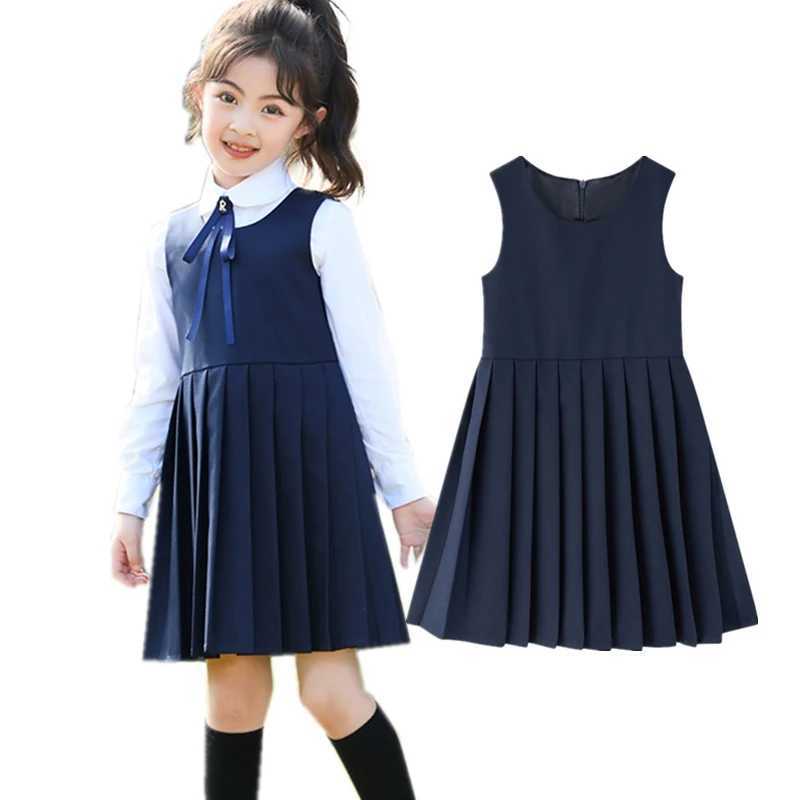Preppy Young Girls Blazer Dress For Child School Occasion Costumes Elegant Girls Suit Formal Pleated Dress 4 5 6 8 9 10 11 12 14 C250916
