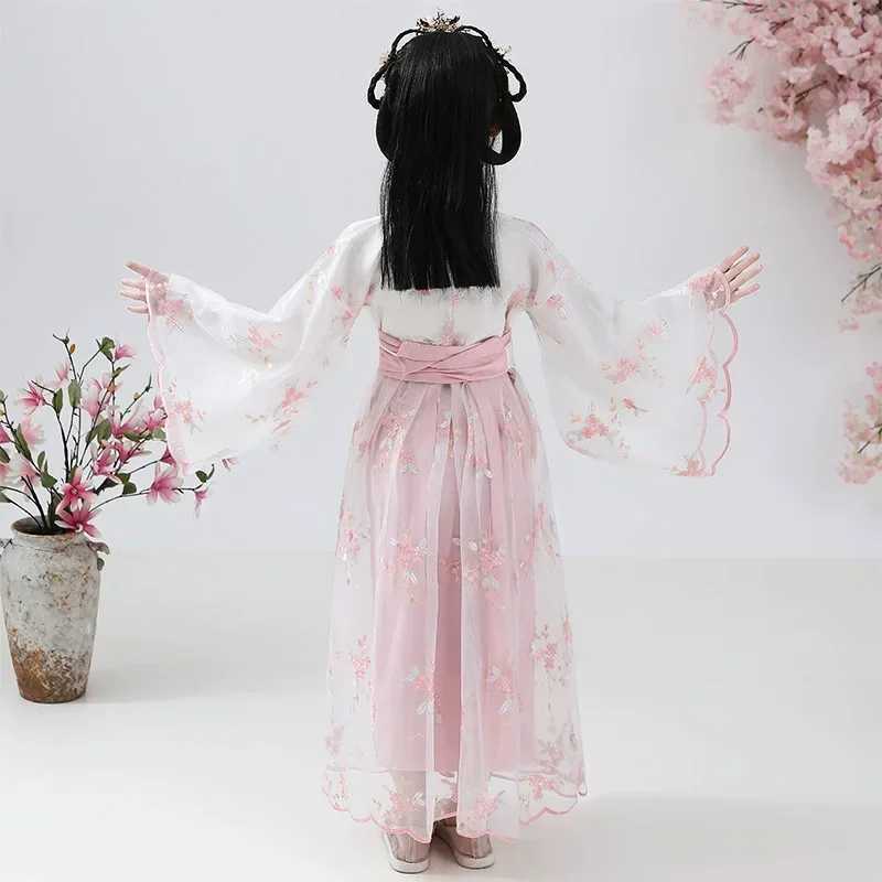 Fashion Girls Dresses Casual Outfit Long Sleeve Hanfu Girl Summer Children Clothes Princess Dress Baby Vestido Kids Tang Costume C250916
