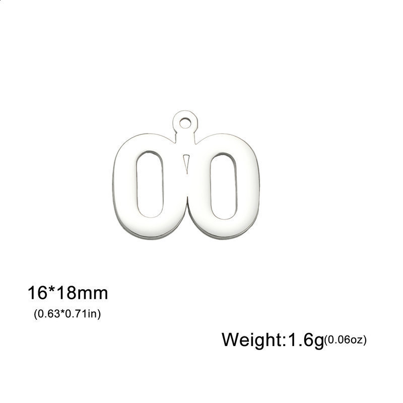 Charms Fashion Number Age Charms For Jewelry Making Number " 20 " 18 " 50 " Silver Color Charms Pendant Necklace DIY Findings 2309
