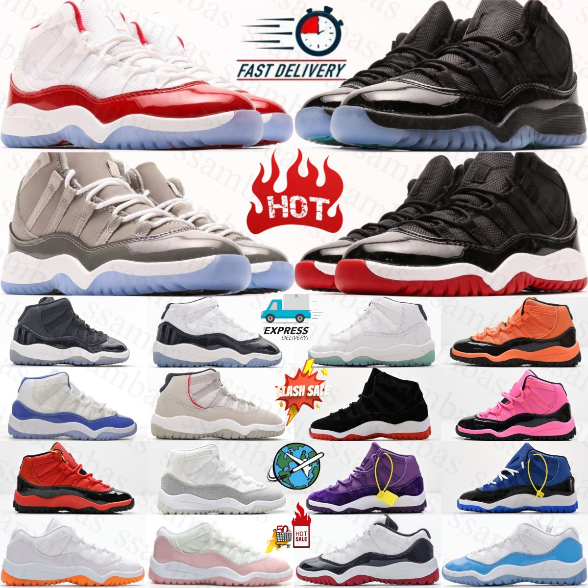 Cherry Kids Shoes Basketball Black Running Boys Toddlers Trainers Girls Low High Cut Sneakers Children Youth White Red Cool Grey Blue Playoffs Velvet Pink EUR 22-35