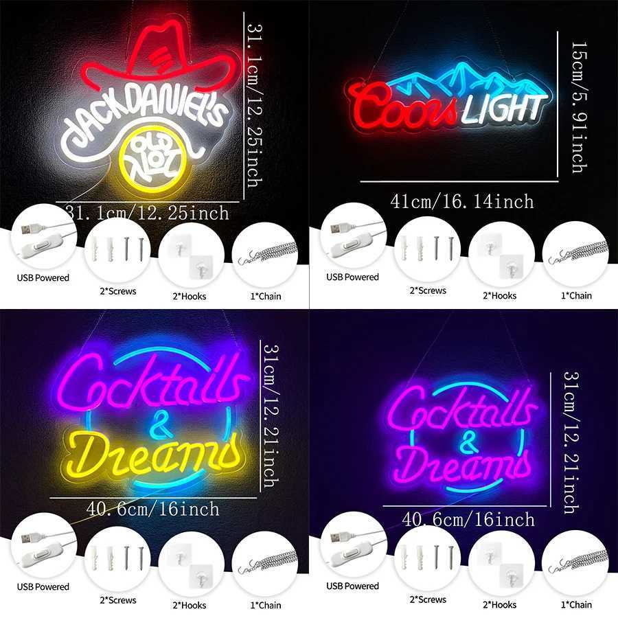 Bar Led Neon Sign Cowboy Hat Personality Icon Used For Beer Bars Family Gatherings Clubs Shops Man Caves Decor Wall Lamps Y250916