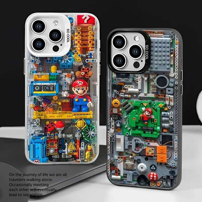 Mechanical Mario Compatible With Apple 17 Phone Iphone 16/13 Silver Case 15/14 Plus Trendy 12 Shockproof