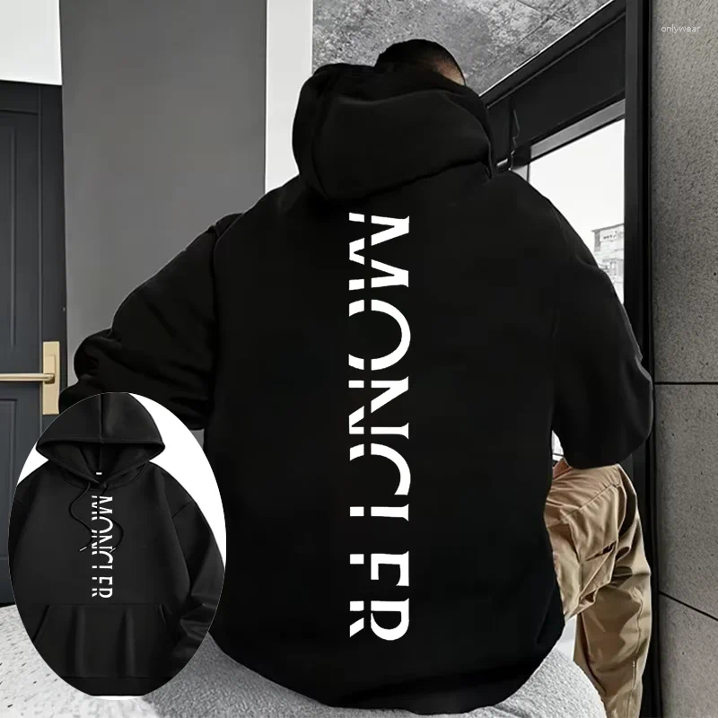 Men's Hoodies 2025 Autumn And Winter Fashion Luxury Brand Pure Cotton Sweater Hoodie Super Large Size Plain Weave Men Women Loose