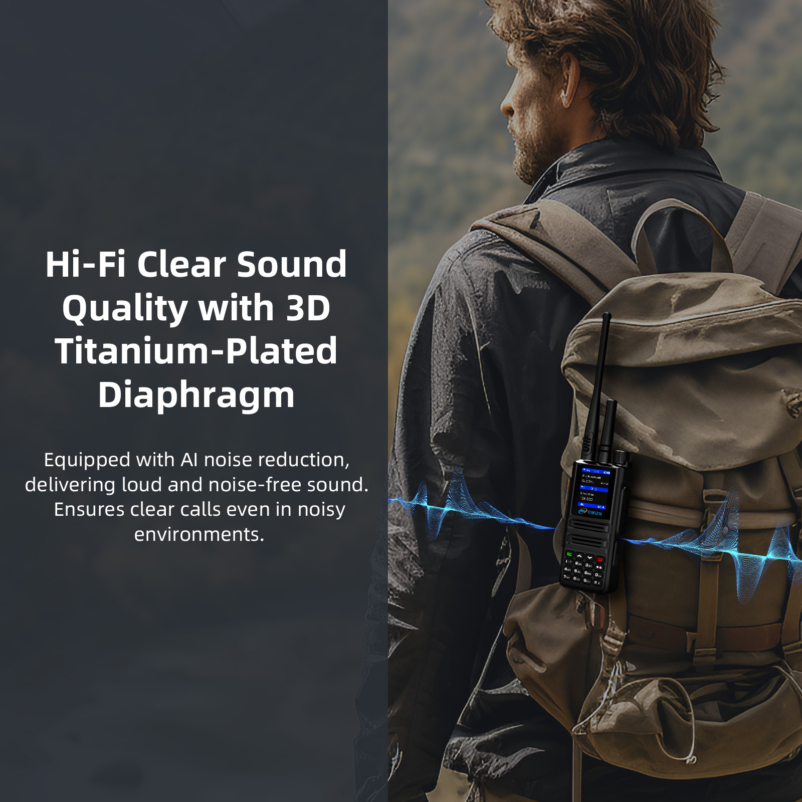 OMIZN X8 4G/GMRS UHF Android Dual Mode Walkie Talkie Unlimited Range Supports GPS Zello WiFi Bluetooth AES256 Encrypt