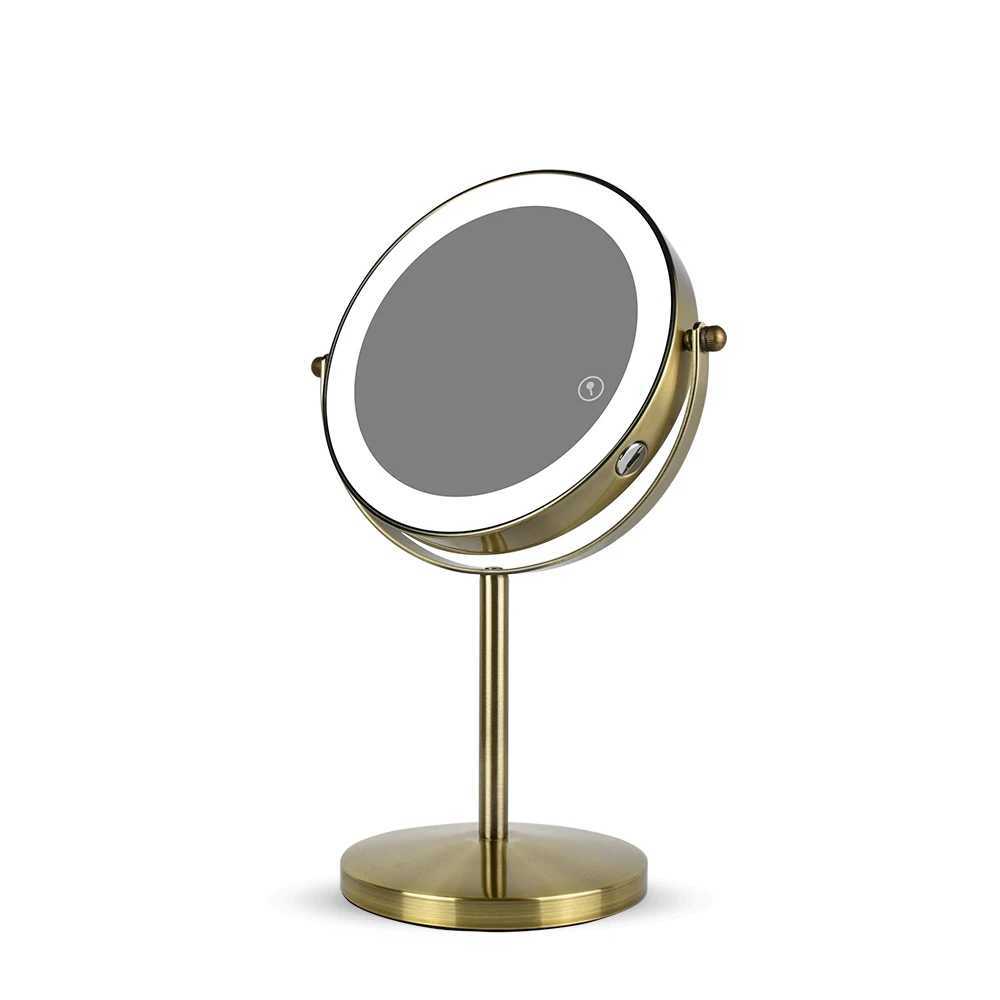 7in 3X Magnifying Cosmetic Mirror with USB Charging Touch Bath Vanity Dimmer Switch Make up Double Side Desktop Mirror C250916