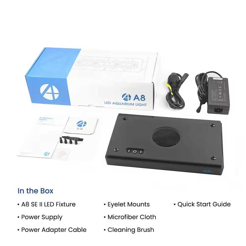 AIPAI A8 SE II MAXBlue 240W Full Spectrum WIFI App Marine Aquarium Coral Light for Saltwater Coral Reef Tank W250916