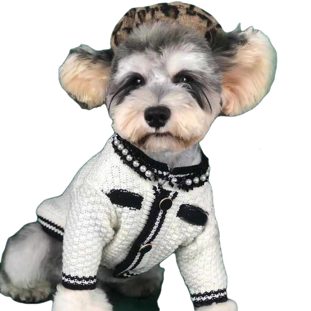 Dog Spring Sweater Cardigan Schnauzer Pomeranian Teddy Corgi Pug Cat Pet Clothes