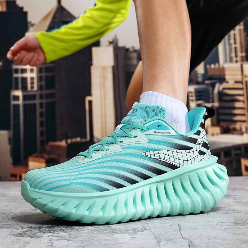 Men's Breathable Mesh Running Shoes - Height Boosting Sneakers for Sports & Casual Wear