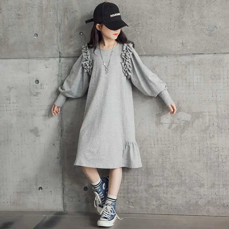 2024 Kids Girls Dress Spring Autumn Children Sweater Loose Dress Casual Long Sleeve Dresses for Girl Teen 6 7 8 9 10 11 12 Years C250916