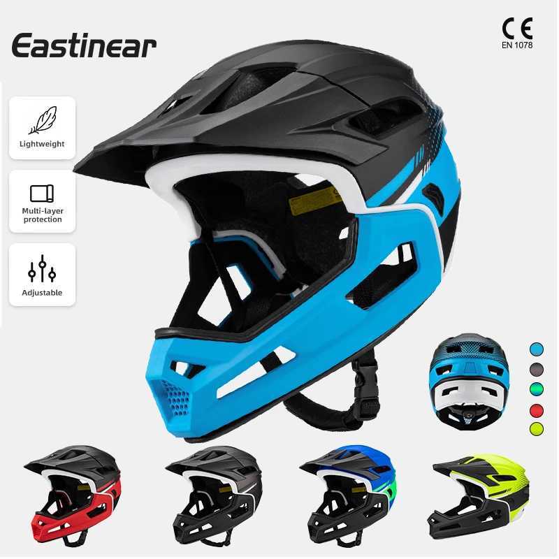 Eastinear High Quality Mountain OffRoad Bike Helmet 2in1 Full Face Detachable Outdoor Adult Men and Women MTB Cycling Helmet J250916