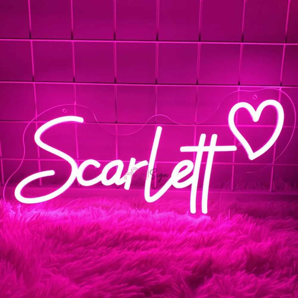 Custom Neon Led Sign Heart Name Lights Sign USB Wedding Birthday Party Wall Decorations Signboard Night Light Home Room Decor Y250916