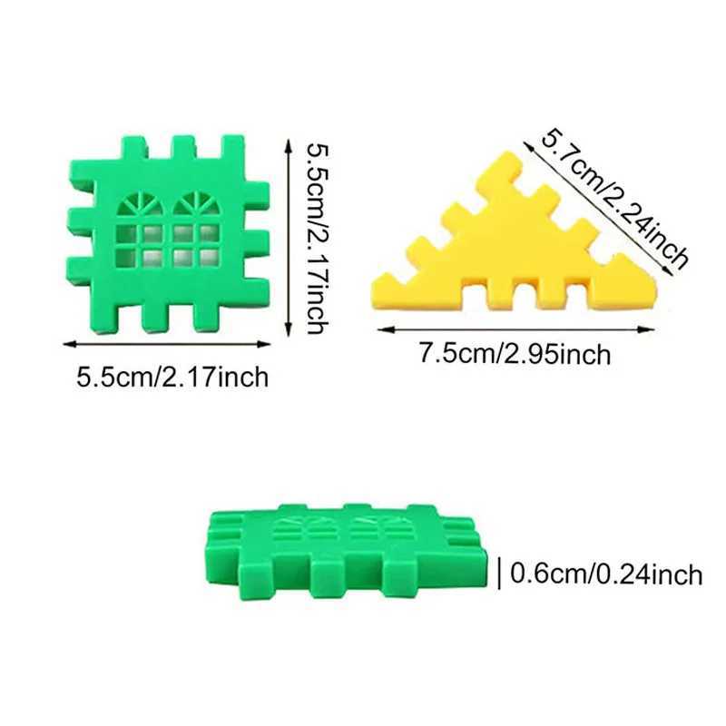 Building Blocks Colored Plastic Children Puzzle Toys 36 Years Old House Assembly Insertion Girls Boys Birthday Gift TMZ C250916