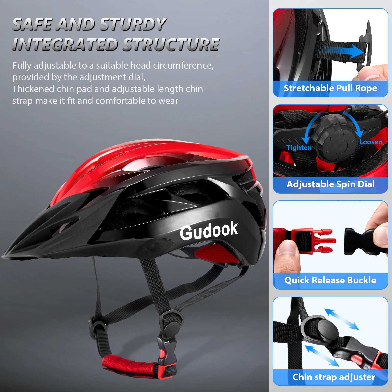 Bike Helmet Bicycle Helmet for Adult Men Women Mountain Road Cycling Helmets with Dial Fit Adjustment Detachable Visor J250916