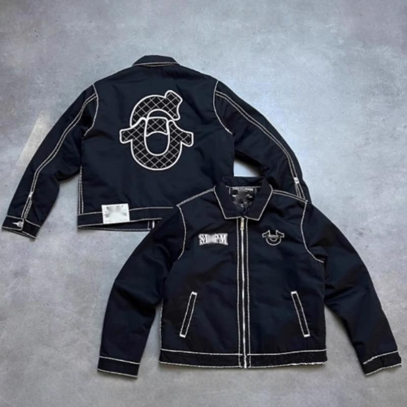 Full Embroidery Mens Baseball Loose Jackets Womens Armband Vibe Style Jacket Unisex American Casual Coats Tops