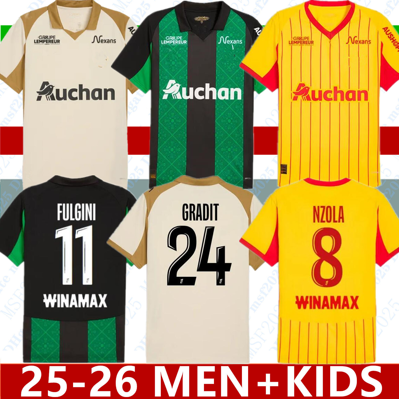 maillot RC Lens 25 26 soccer jerseys home away Saint-Barbe special KAKUTA FULGINI DIOUF SPIERINGS GANAGO SOTOCA WAHI Football Shirt 2025 2026 kids THIRD AWAY 888