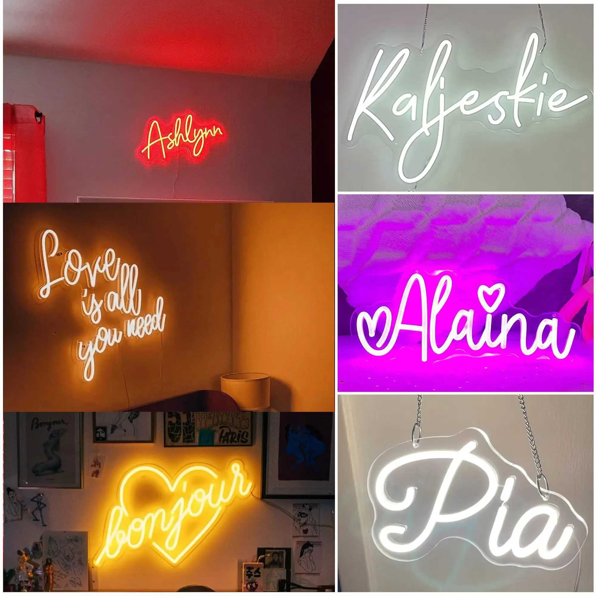 Custom Wedding Neon Signs Personalized Neon LED Bar Open Restaurant Business Signs Outdoor Signage Background Decorative Lights Y250916