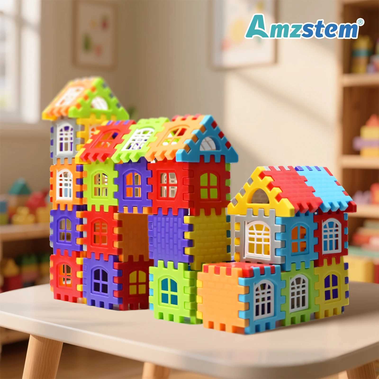 14025PCS Large Scale House Building Blocks Simulation Window Design Construction Set Kindergarten Toys For Boys And Girls Gift C250916