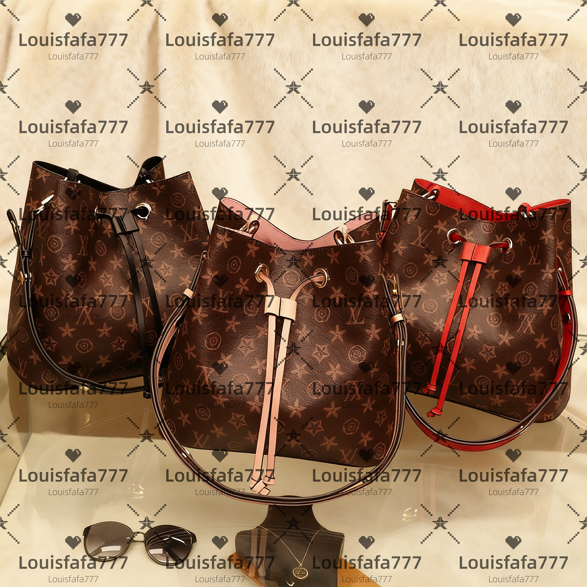 12A Women Leather NEONOE Bucket Shoulder Bags Designers Handbags Purse Female Messenger Bag Tote Fashion Crossbody Bag M44022 M44887