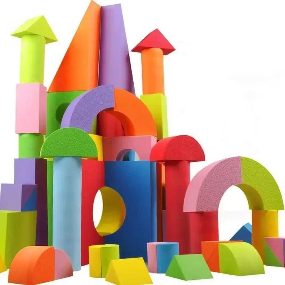 50Pcs EVA Large Safe Building Blocks Big Foam Colorful Construction Toys Kids Learning Educational Toy EVA Construction Set 2025 C250916
