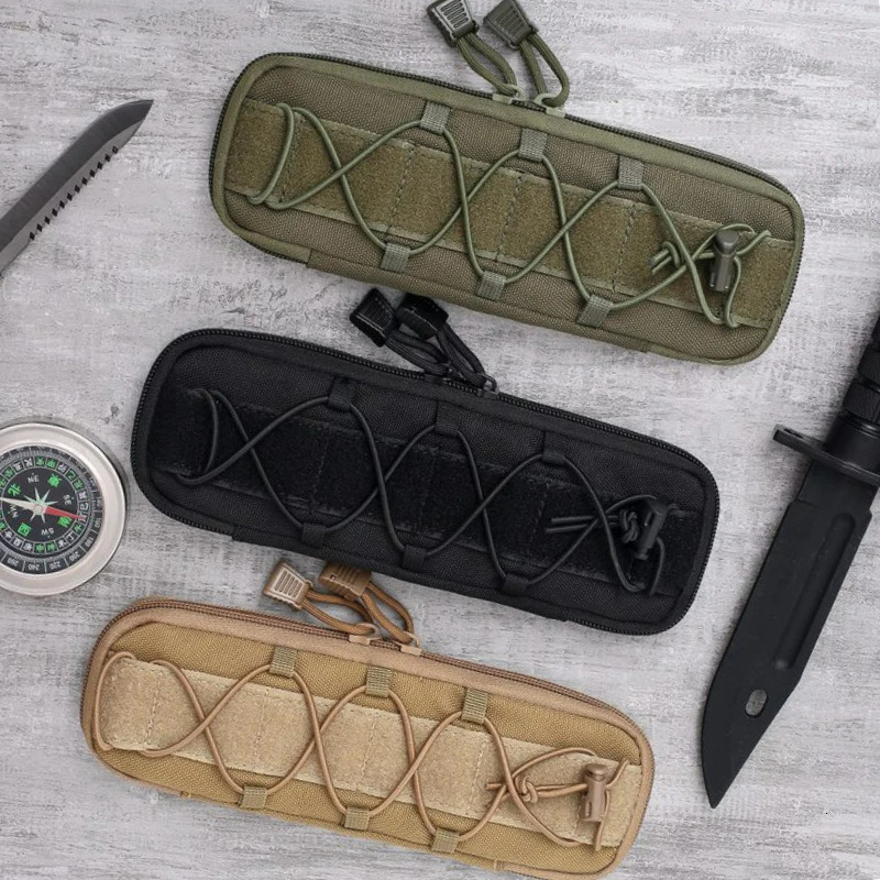 Tactical EDC Knives Pouch Folding Knife Holder Bag Molle Knife Pouch Pocket Nylon Outdoor Hunting 250915