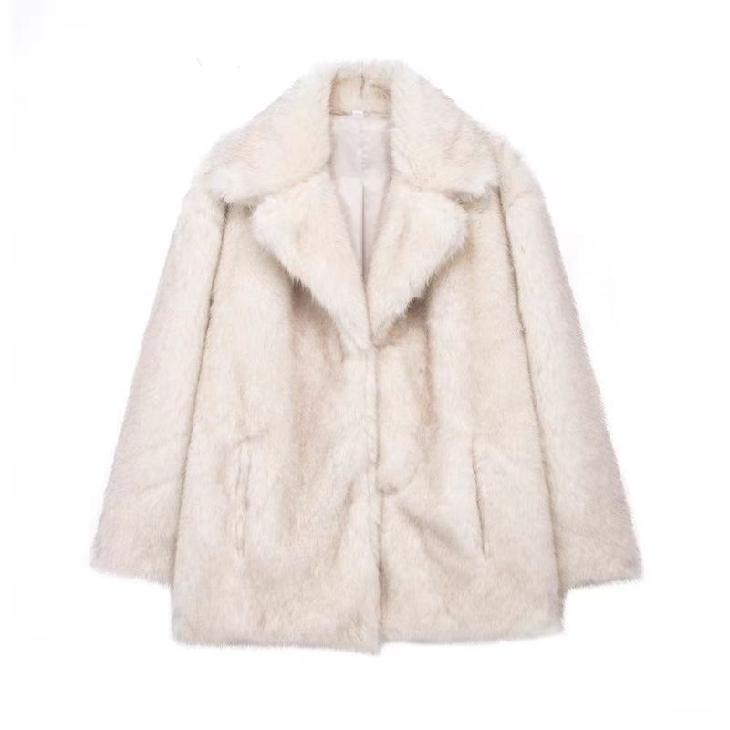 Neo Mint 2025 Winter Ins Hot Fashion Girls Oversized Gradient Fur Coat Women Thick Warm Outerwear Fluffy Faux Fox Fur Jacket