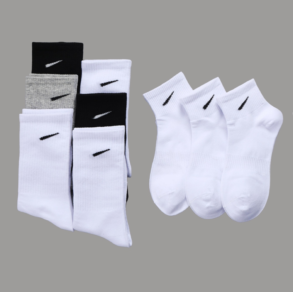Eur Size 35-45 Socks Designer Men's and Women's Socks Solid Color Black White Gray Breathable Cotton Socks Letter Breathable Cotton Jogging Basketball Football Sports