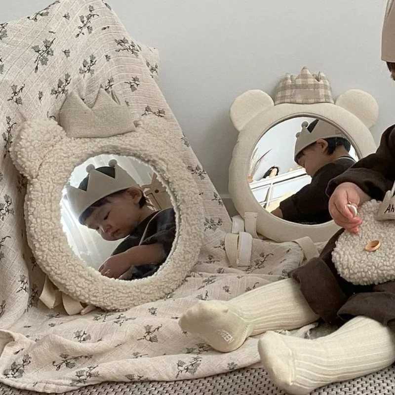 Baby Child Reflector Korean Ins Bear Crown Mirror Childrens Room Clothing Store Decoration Pendant Photo Studio Shooting Mirror C250916