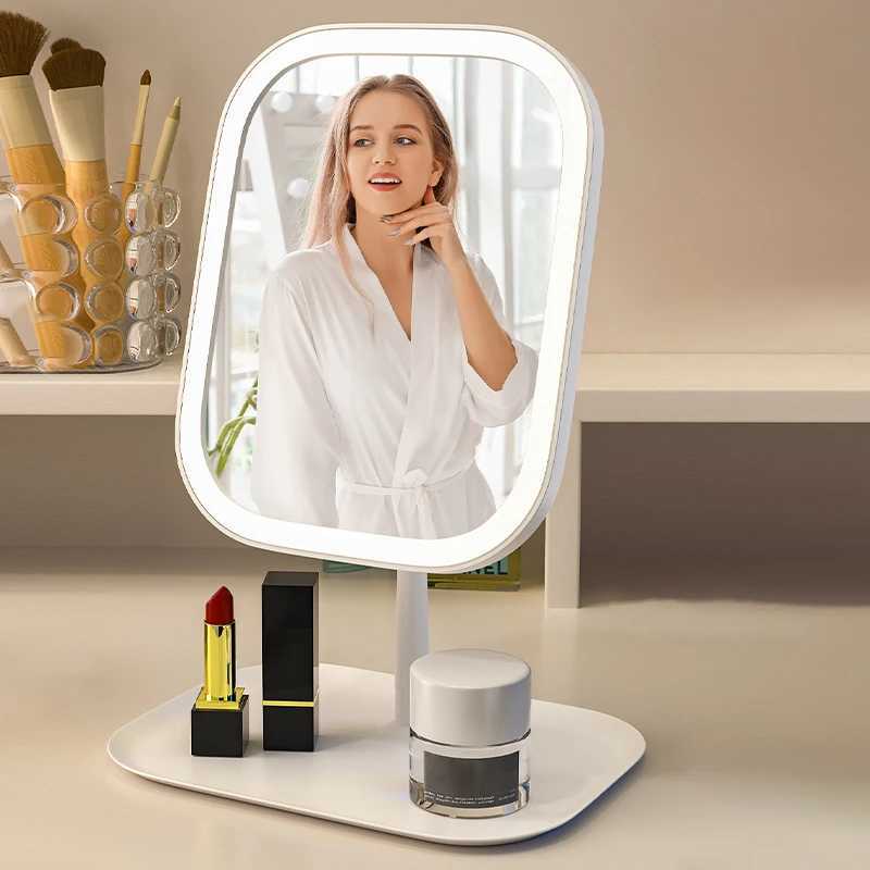 LED Light European Makeup Mirror Desktop Folding Makeup Mirror With Light Fillin Desktop Vanity Mirror Desktop Mirror C250916