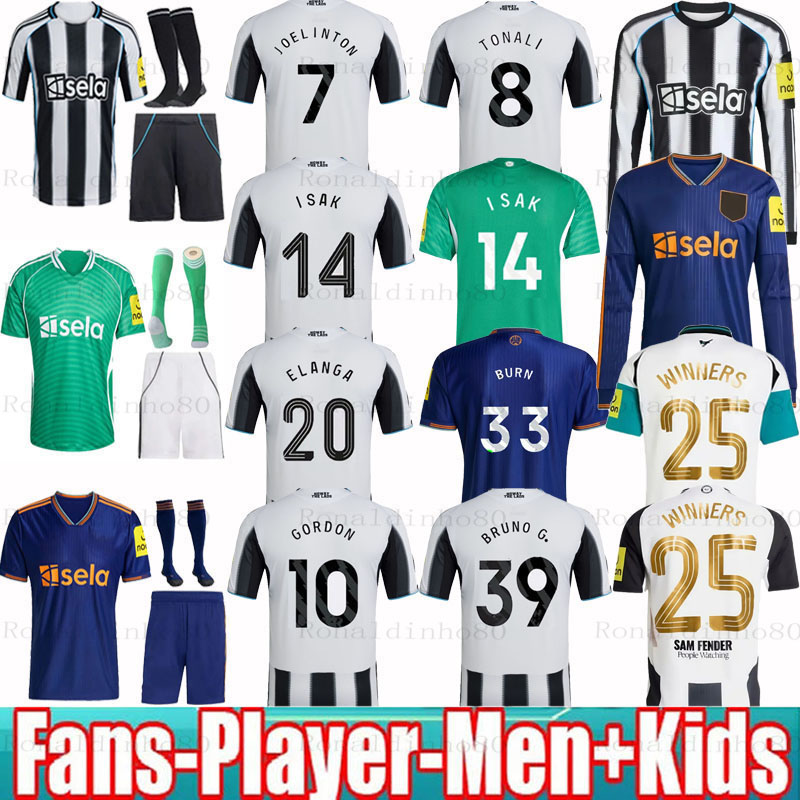 25 26 BRUNO G soccer jerseys newcastle JOELINTON CUP FINAL25 TONALI GORDON BARNES MURPHY BURN Football Shirt Home away fans Adult and Child Se suit