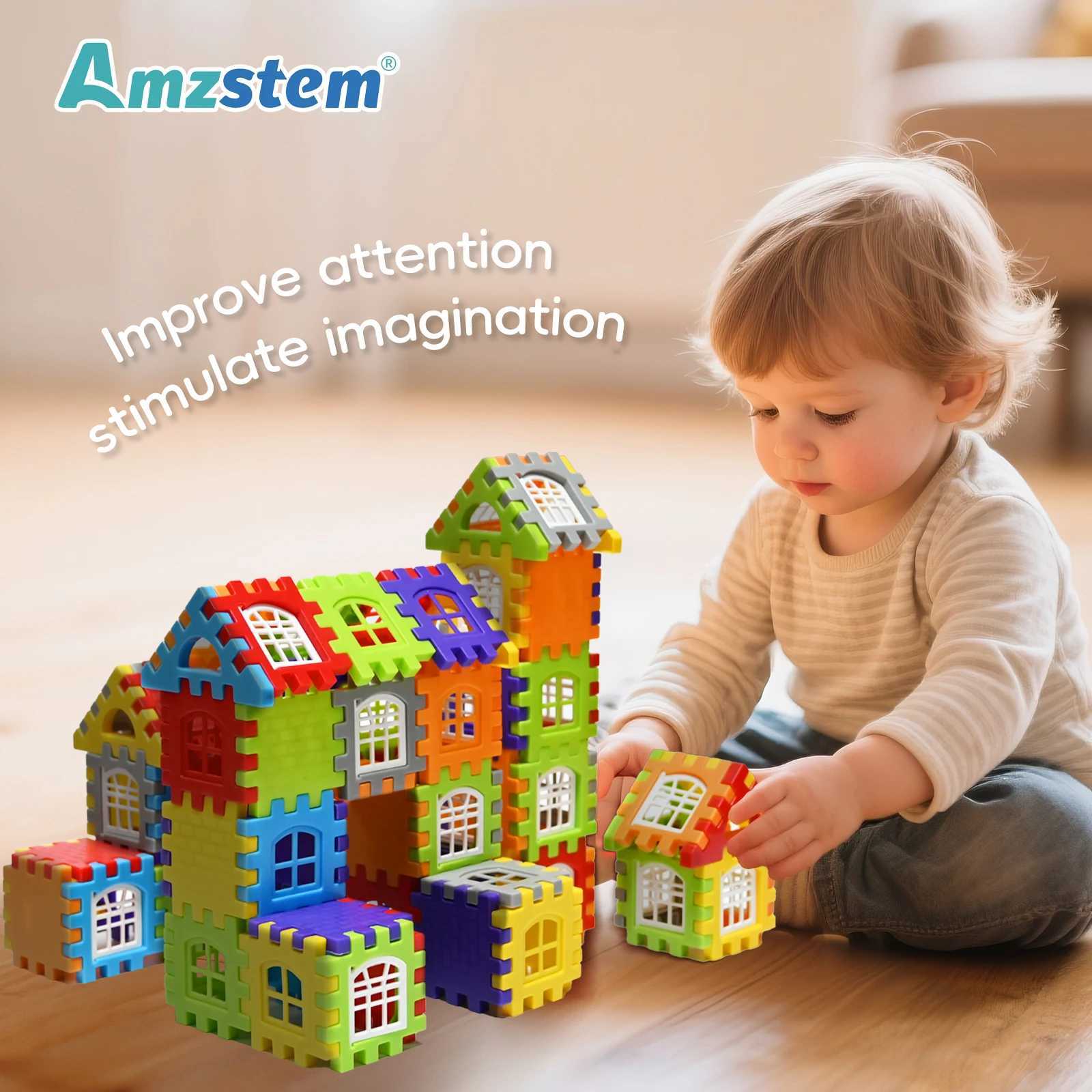 14025PCS Large Scale House Building Blocks Simulation Window Design Construction Set Kindergarten Toys For Boys And Girls Gift C250916