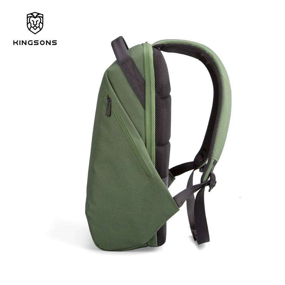 Kingsons 2025 New Recycled Poly For Men Women 15.6 inch Laptop Waterproof Travel Backpack With USB-A Charging Port