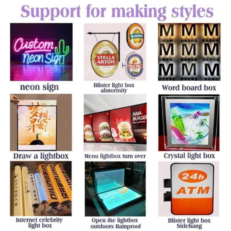 Custom Waterproof Round LED Light Box for Restaurants Acrylic Double Sided Advertising Sign Illuminated Wall Mount Y250916